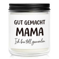 DUFTKERZE Mama Geschenk 35h Brennzeit Sojawachs - Schwarz, Paraffin (8.8cm)
