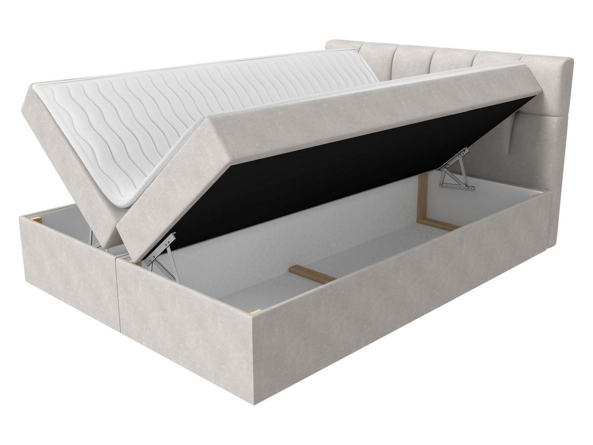 BOXBETT Rico - Grau, Holz/Textil (200/200cm) - MIRJAN24