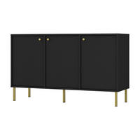 KOMMODE TORINO 125/74/41 cm mit 3 Türen Graphitfarben - Graphitfarben, Holzwerkstoff (125/74/41cm) - MASSENO