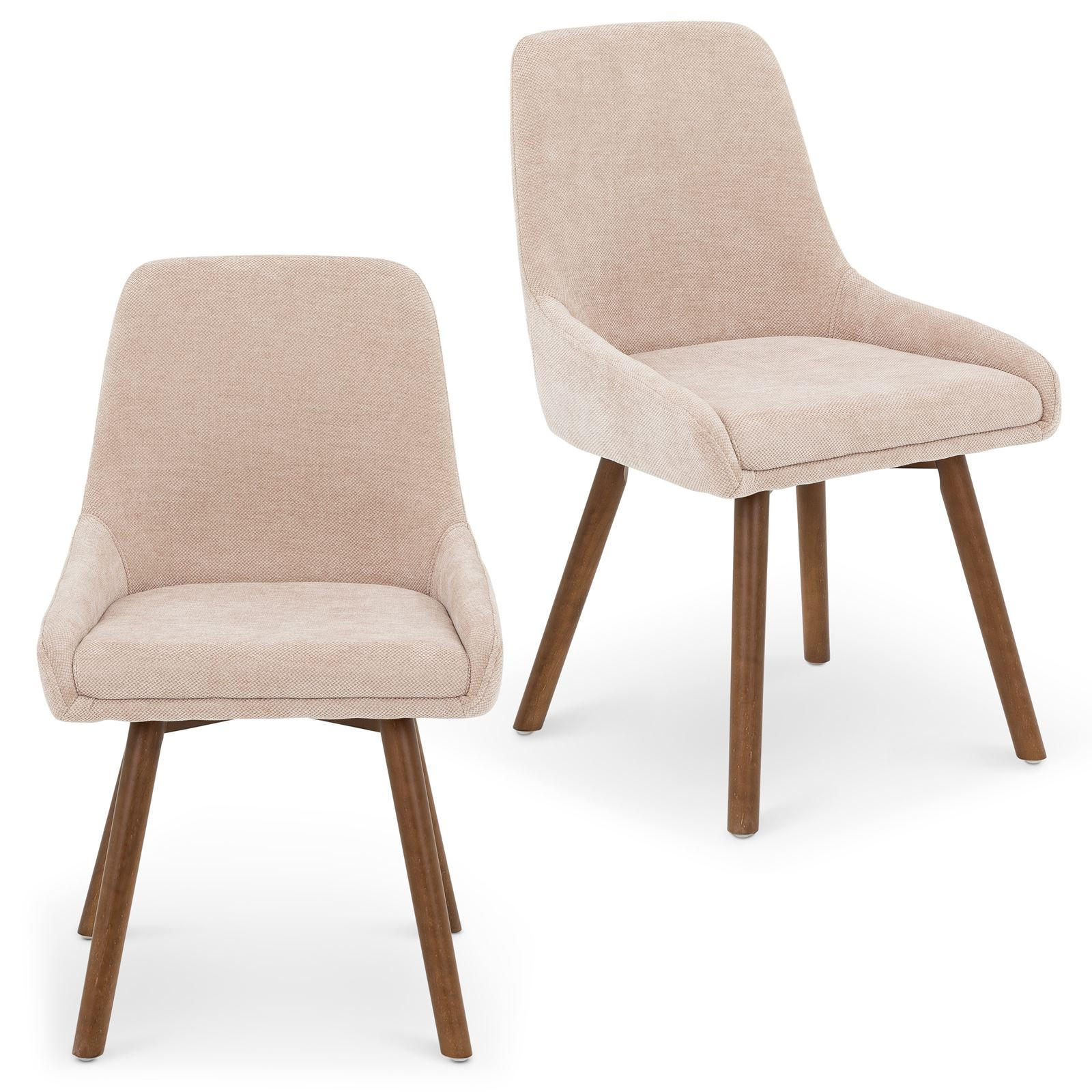 ESSZIMMERSTÜHLE PIPPA 2er-Set beige - Beige, Textil (82/42/58cm) - IDIMEX