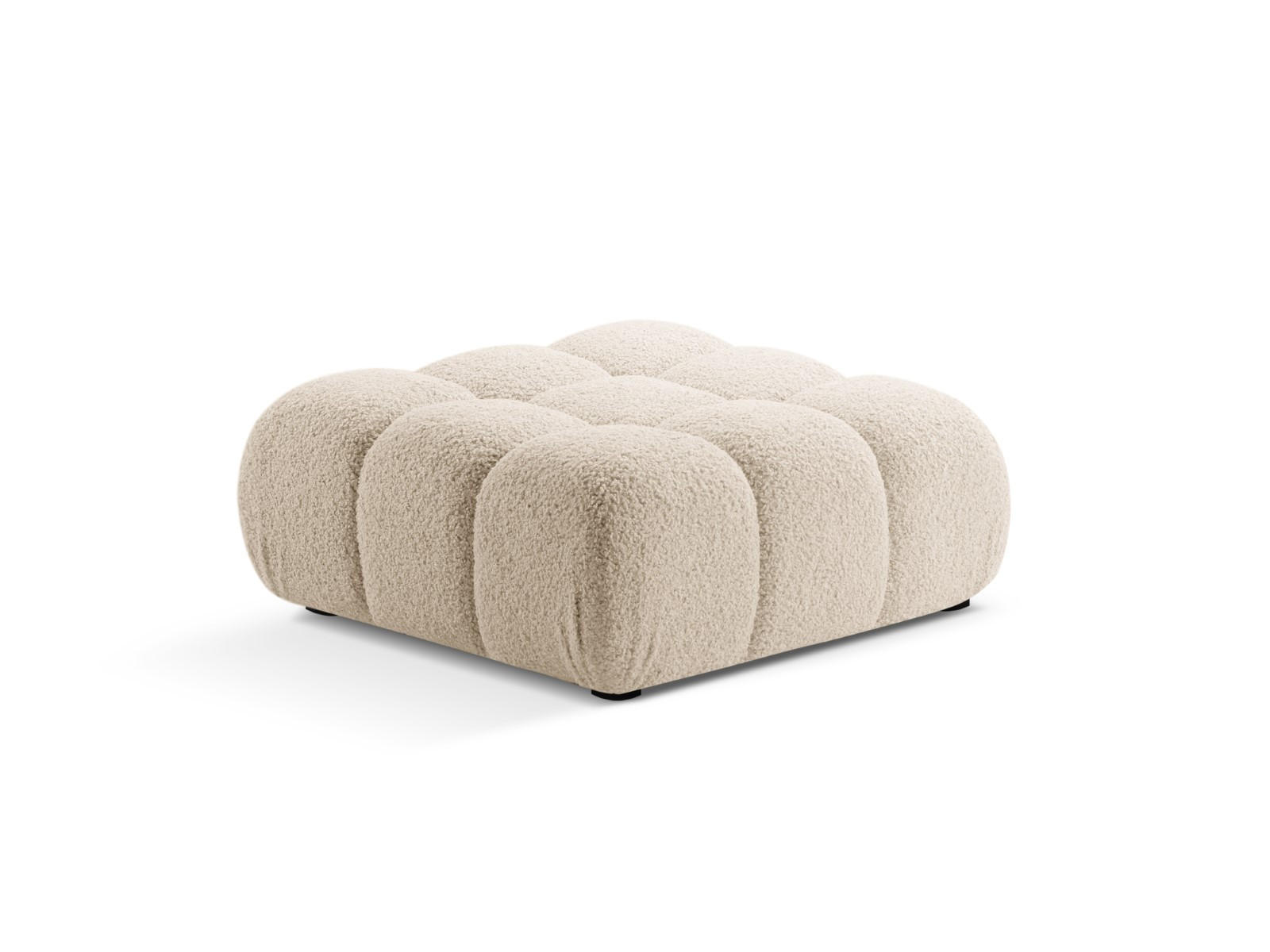 POUF Bellis aus Boucle leichtes beige - Creme, Textil (94/43/94cm) - Micadoni