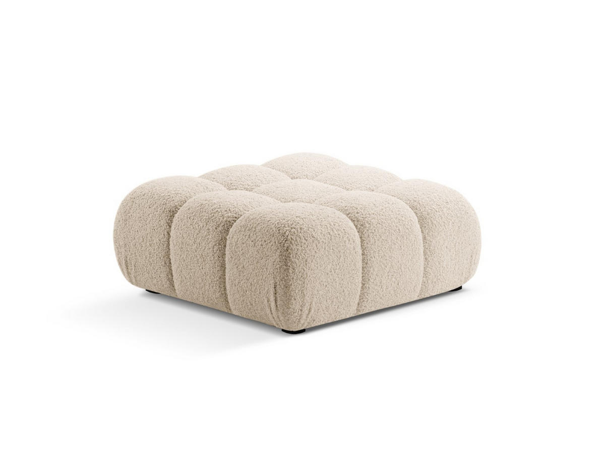 POUF Bellis aus Boucle leichtes beige - Creme, Textil (94/43/94cm) - Micadoni