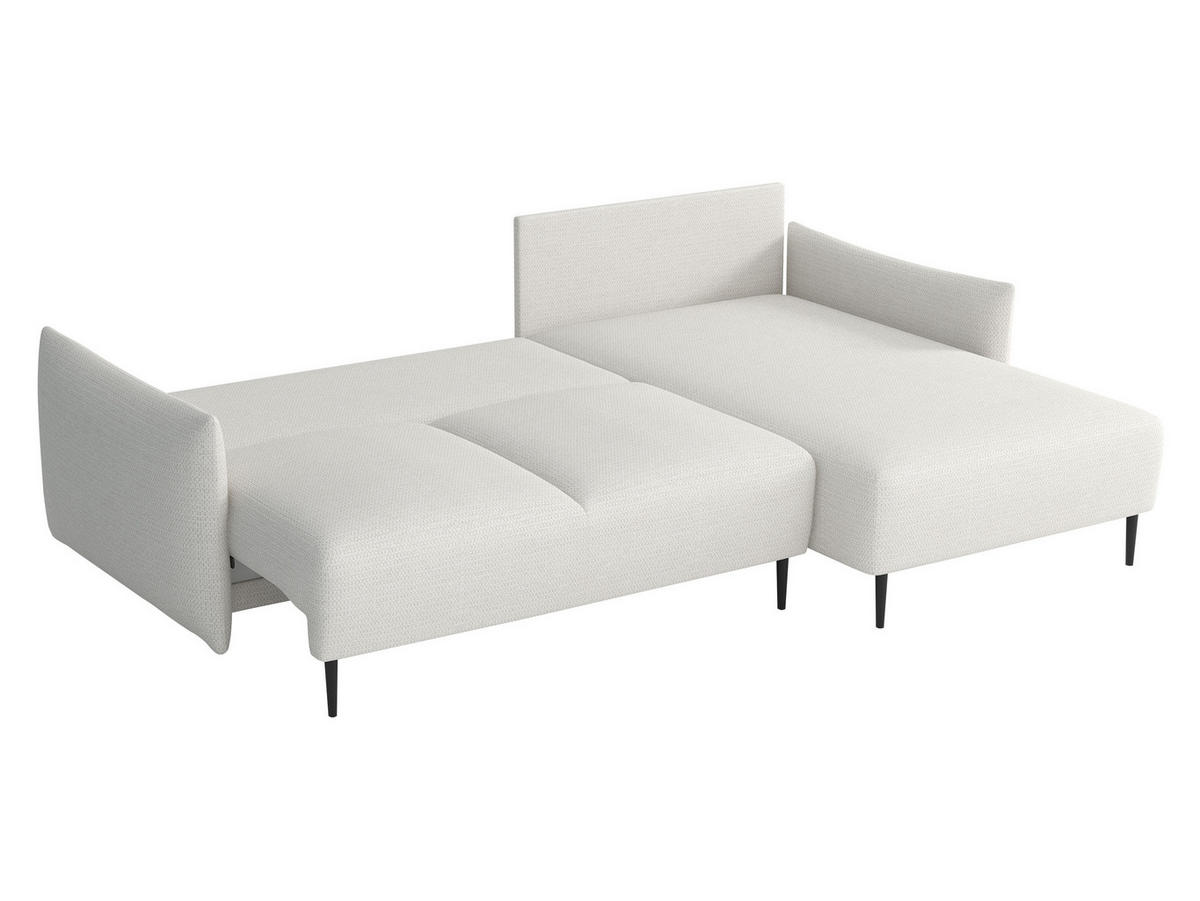 ECKSOFA Santi L - Hellgrau/Schwarz, Holz/Textil (240/160cm) - MIRJAN24