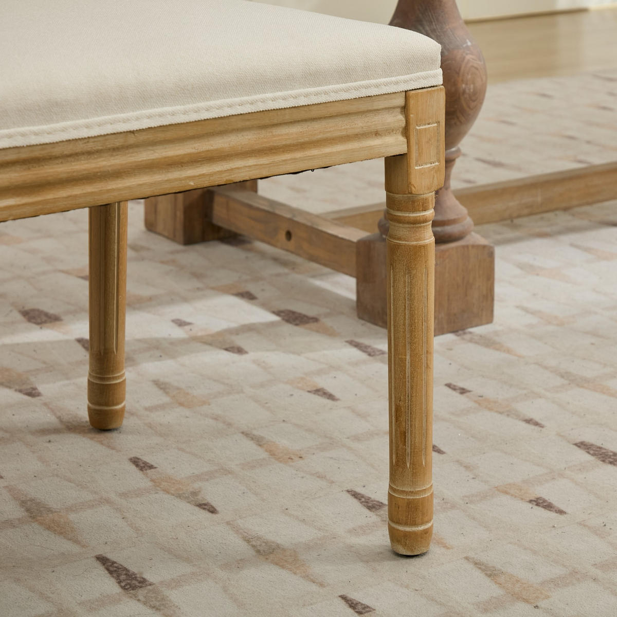 STUHL-SET DE-36376 2 Stück mit Rattan-Rückenlehne Beige - Beige, Holz (50/98.5/53cm) - ComfortXL