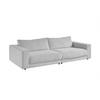 SOFA 3-SITZER MADELINE Hellgrau Cord - Hellgrau/Schwarz, Textil (290/85/127cm) - KAWOLA