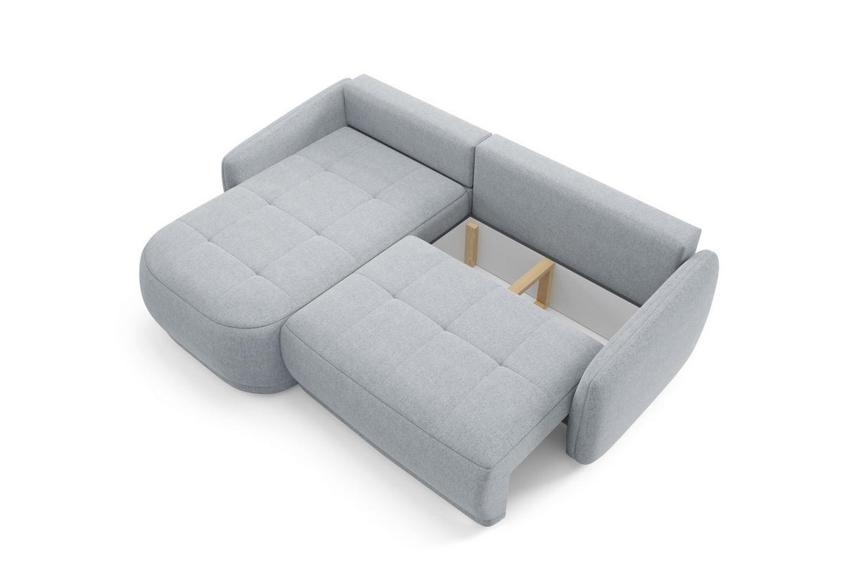 ECKSOFA Krabi Dunkelgrün, mit Schlaffunktion - Dunkelgrün, Textil (240/167cm) - Bettso