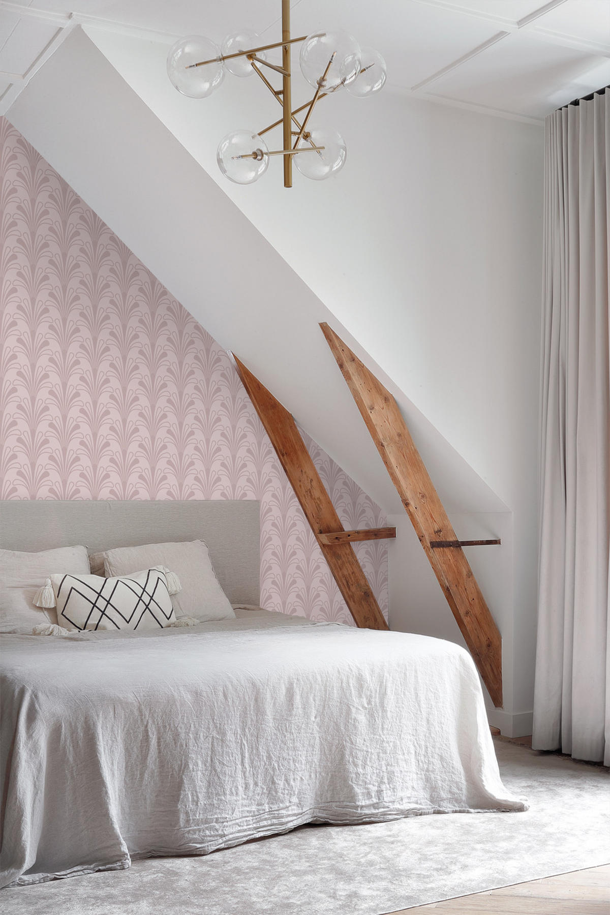 TAPETE Art Decó Muster 50 x 900 cm - Lila, Papier (50/900cm) - Origin Wallcoverings