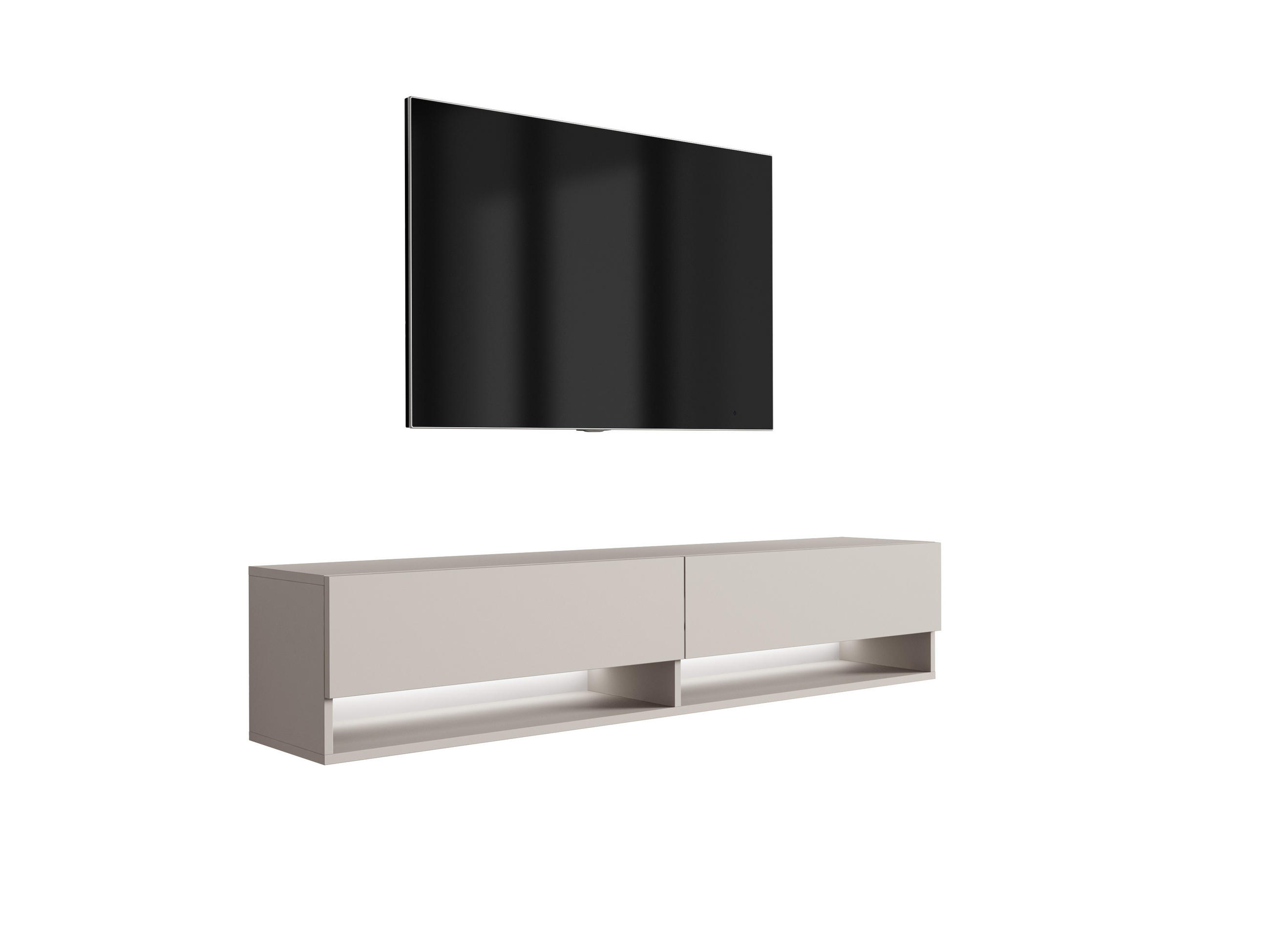 3XE Living Tv-Lowboard Beige 170x33.6x32 cm