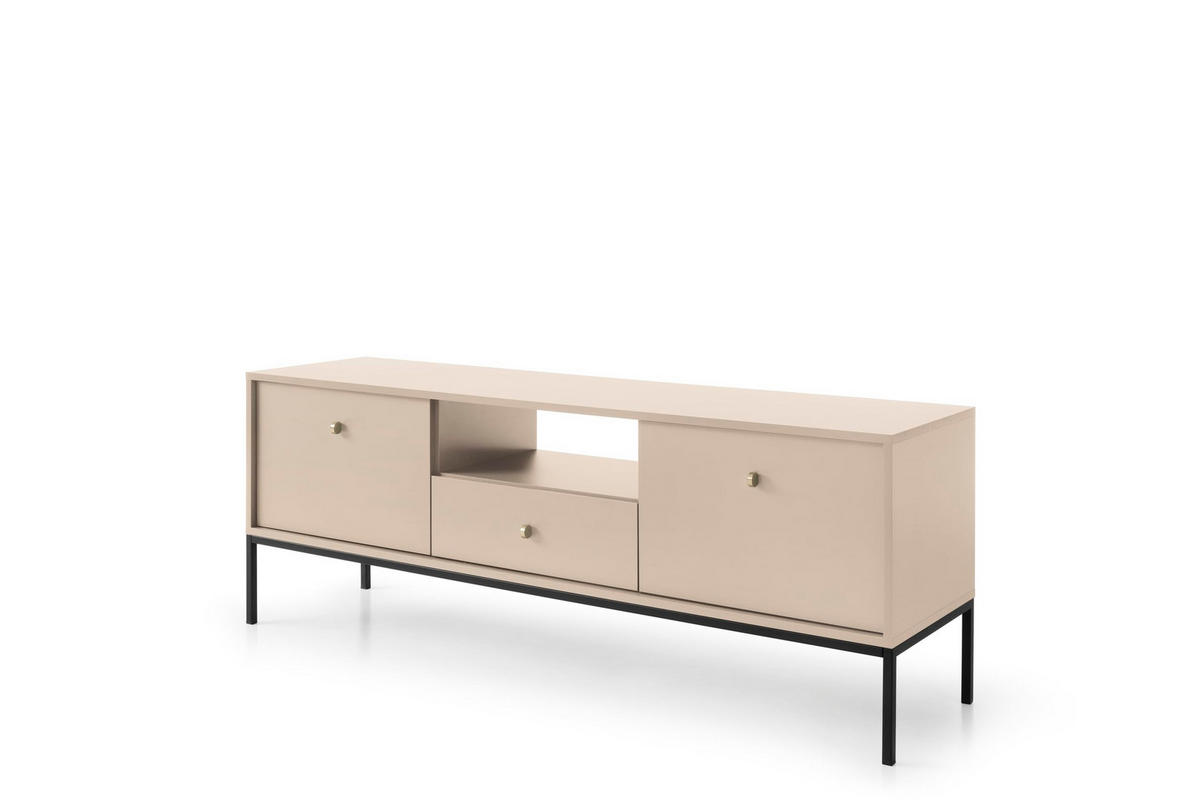 TV-SCHRANK Onom 154x56x39 cm - Lowboard mit Stauraum - Tv Ständer aus Laminierter Spanplatte - Beige - Beige, Holzwerkstoff (158/52/38cm) - Chilly