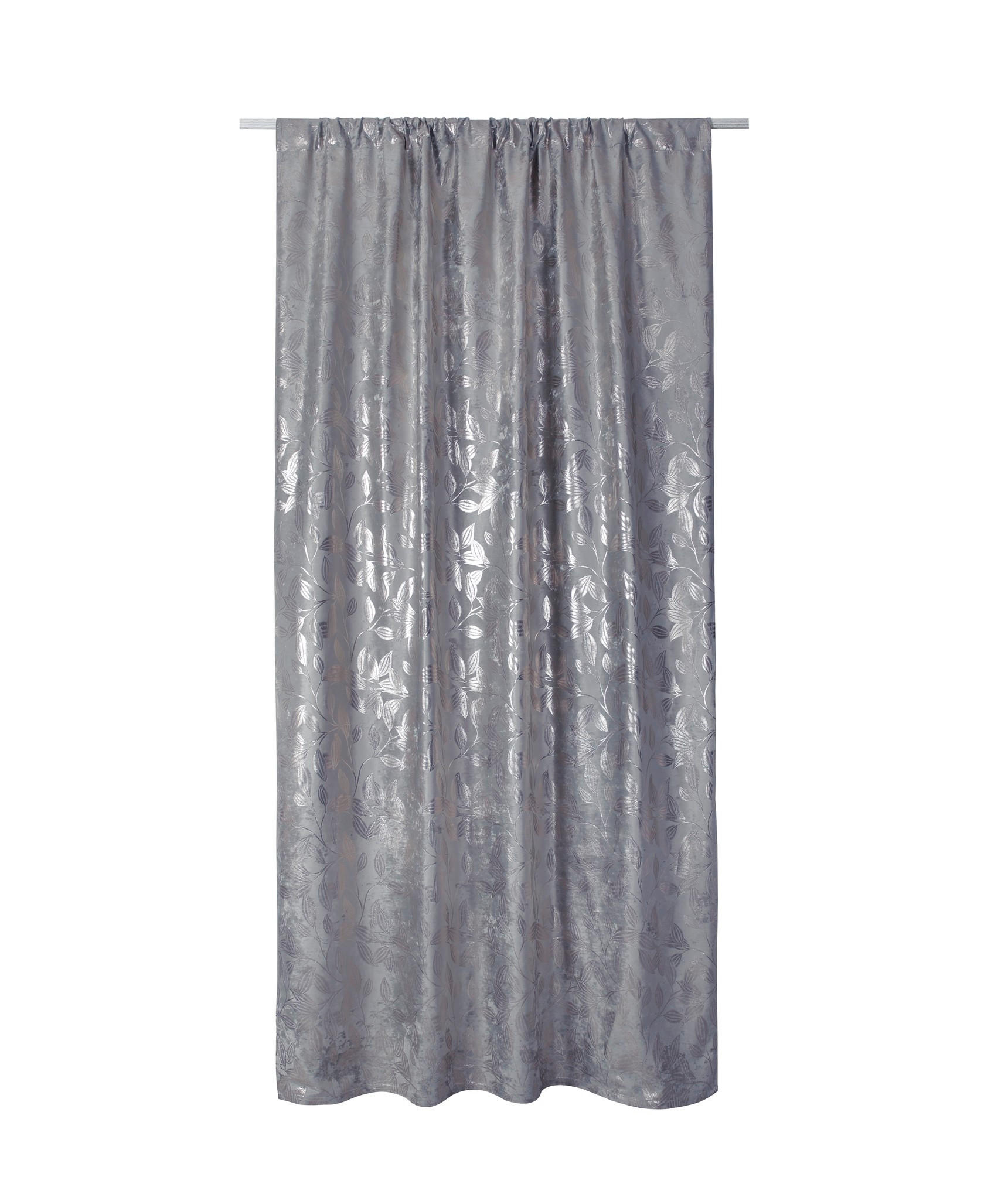 VORHANG Blomstela - Dunkelgrau, Textil (140/1/250cm) - home&you