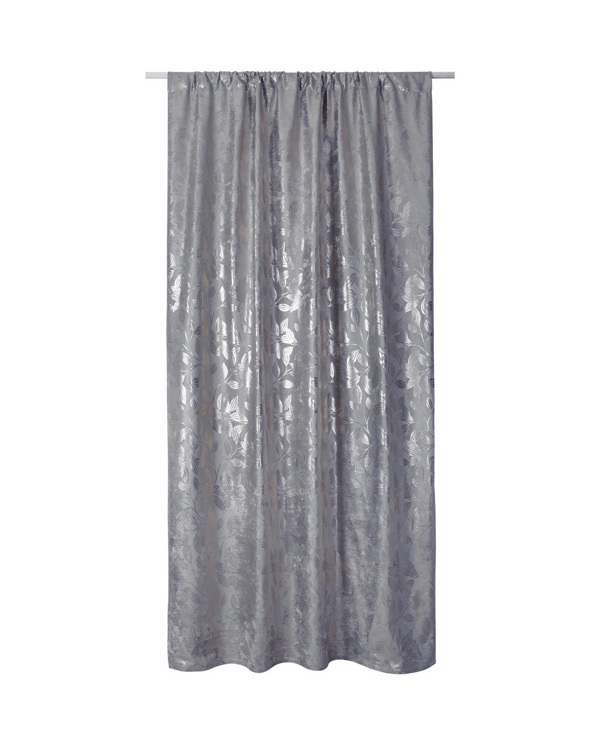 VORHANG Blomstela - Dunkelgrau, Textil (140/1/250cm) - home&you