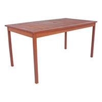 GARTENTISCH Halle rechteckig Terrassentisch - Braun, Holz (150/90/73cm) - DELUKE