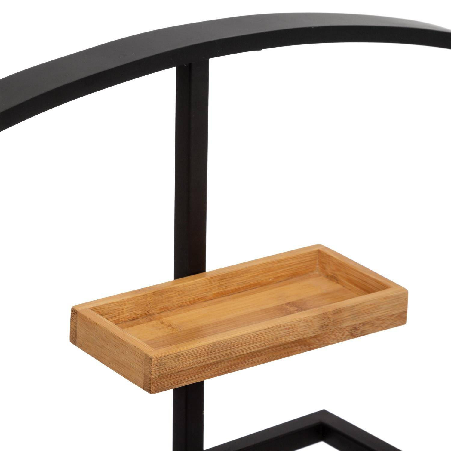 KLEIDERSTÄNDER 114,2 cm - Schwarz, Naturmaterialien (22.2/114.2/44.8cm)