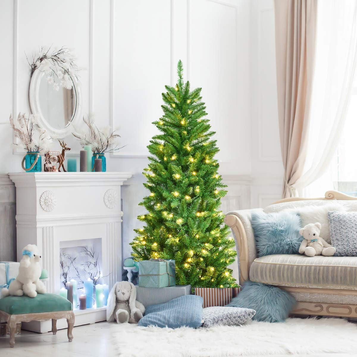 WEIHNACHTSBAUM Grün - Grün, Kunststoff (150cm) - COSTWAY