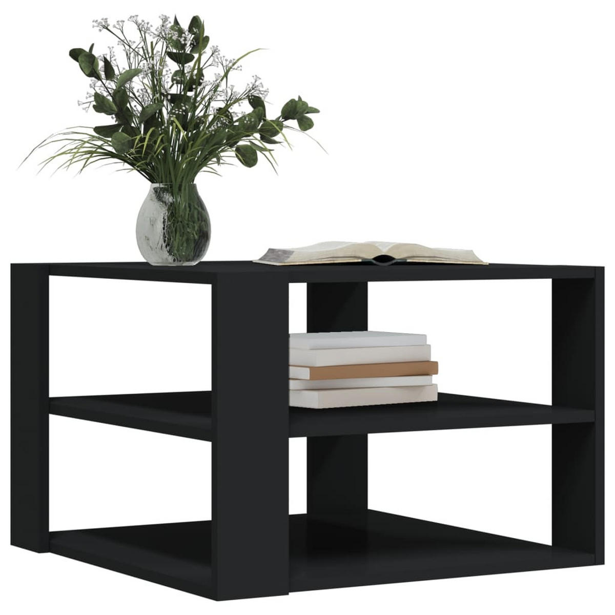 COUCHTISCH Schwarz 59,5x59,5x40 cm Holzwerkstoff - Schwarz, Holzwerkstoff (59.5/59.5/40cm) - furnicato