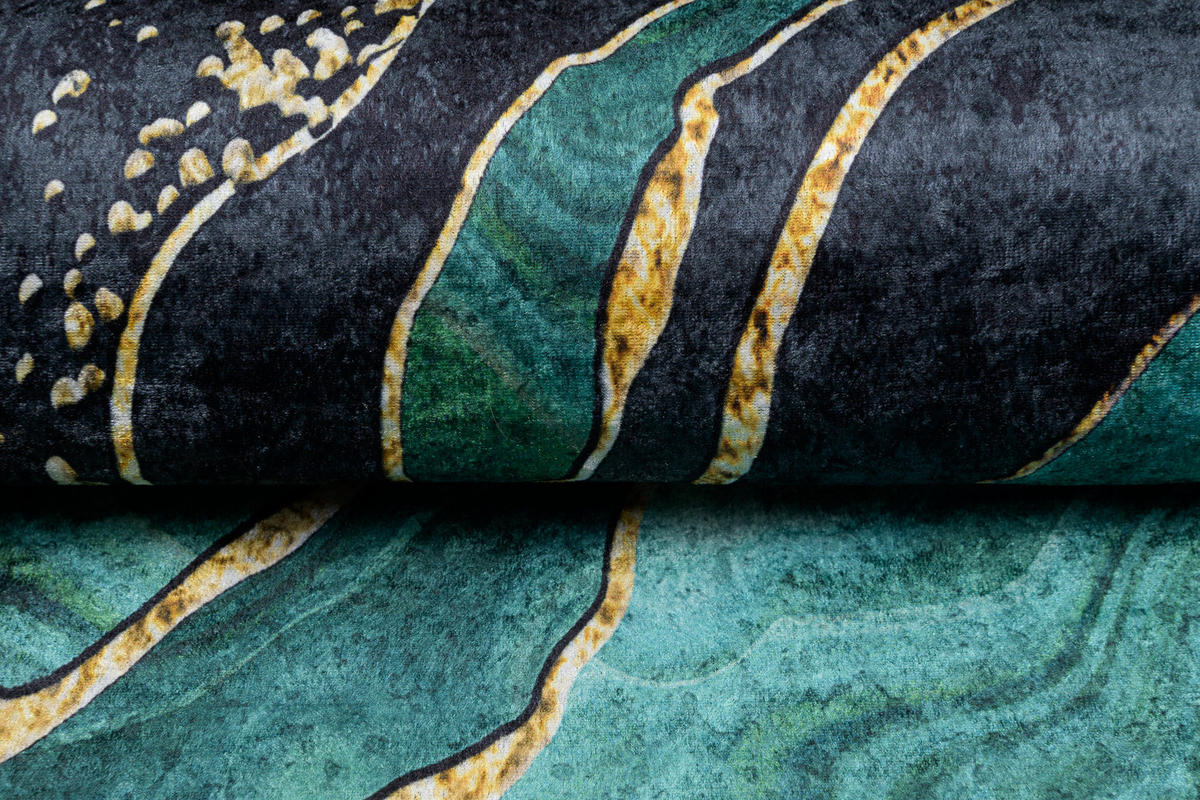TEPPICH TOSCANA Petrol 160/230 cm - Petrol, Textil (160/230cm) - Tapiso