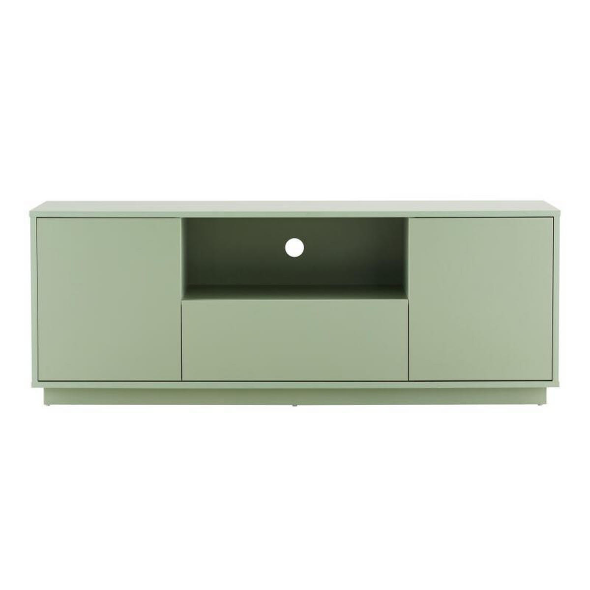 TV-SCHRANK 140 cm, Grün - Grün, Holz (40/52/140cm) - Oviala