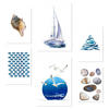POSTER Set Mit 6 Komposition Meer, Strand, Sommer A3 & A4 Rahmenlos - Klar, Papier (29/3cm) - Nacnic