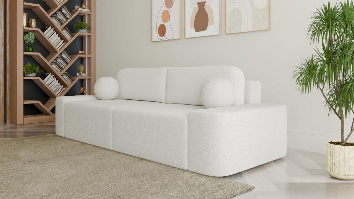 SOFA Lisbon - Weiß (Anthology 1) - Weiß, Holzwerkstoff (268/85/110cm)