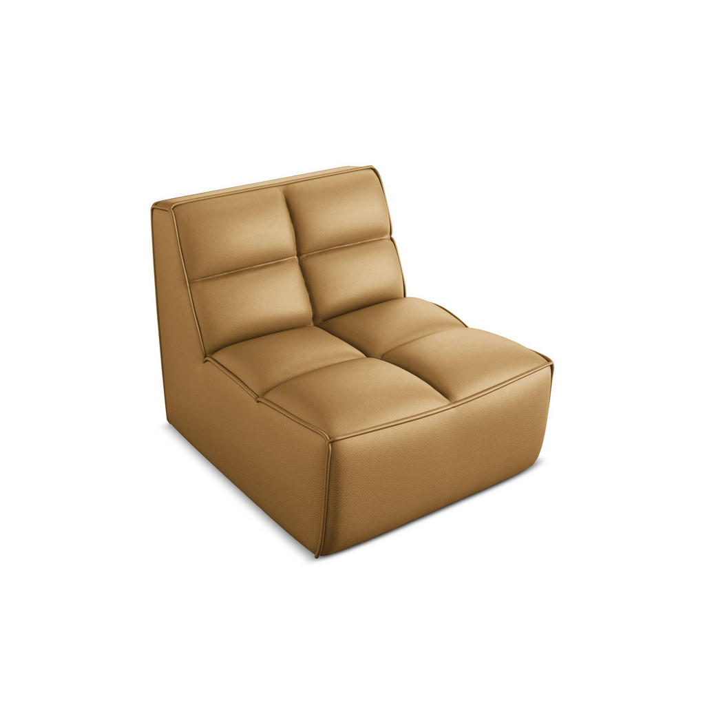 Thumbnail - Makamii Sessel, Cognac, Leder, 1-Sitzer, Füllung: Schaumstoff, 80x75x93 cm, Made in EU, Wohnzimmer, Sessel, Polstersesse...