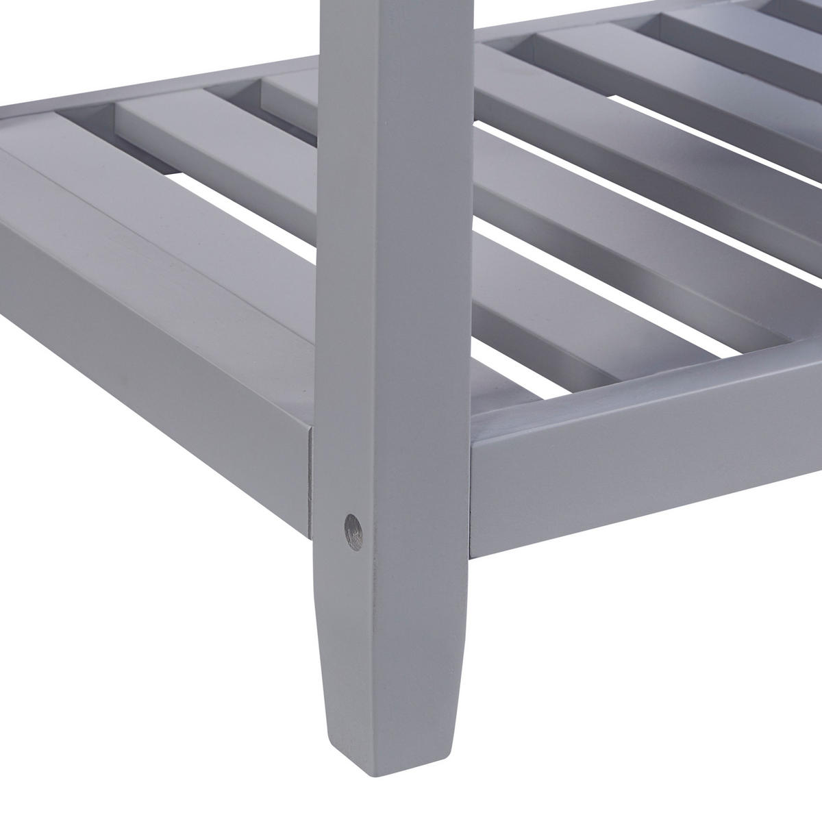 WASCHTISCHKOMBI 60 cm Grau/Weiß aus Massivholz und MDF mit Keramik-Waschbecken - Weiß, Holzwerkstoff (61/90/46cm) - OKMYHOME