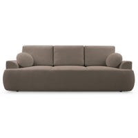 3-SITZER SOFA Barletto Altrosa Bouclé - Pink/Schwarz, Holz/Textil (248/94/110cm) - Selsey