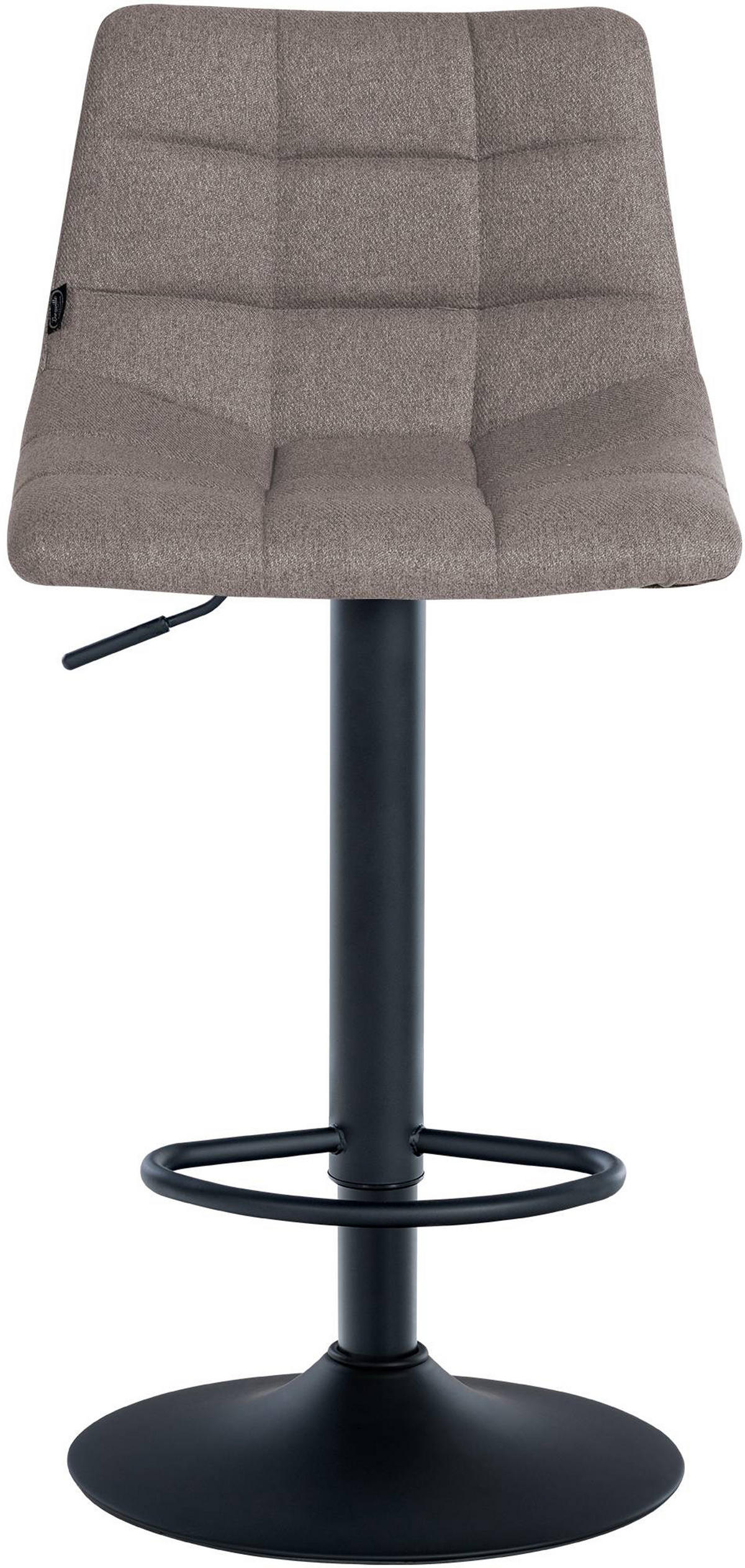 BARHOCKER 2er Set James Stoff schwarz grau - Schwarz/Grau, Textil/Metall (43/108.5/46.5cm) - TPFLiving