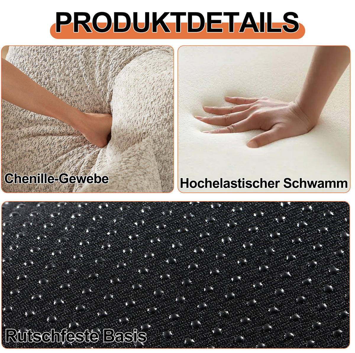 SCHLAFSOFA 2-in-1 aus Chenille, mit Armlehnen-Staufach, 91,4/183,8/69,8 cm, Beige - Beige, Textil (91.4/69.8/183.8cm) - Redom