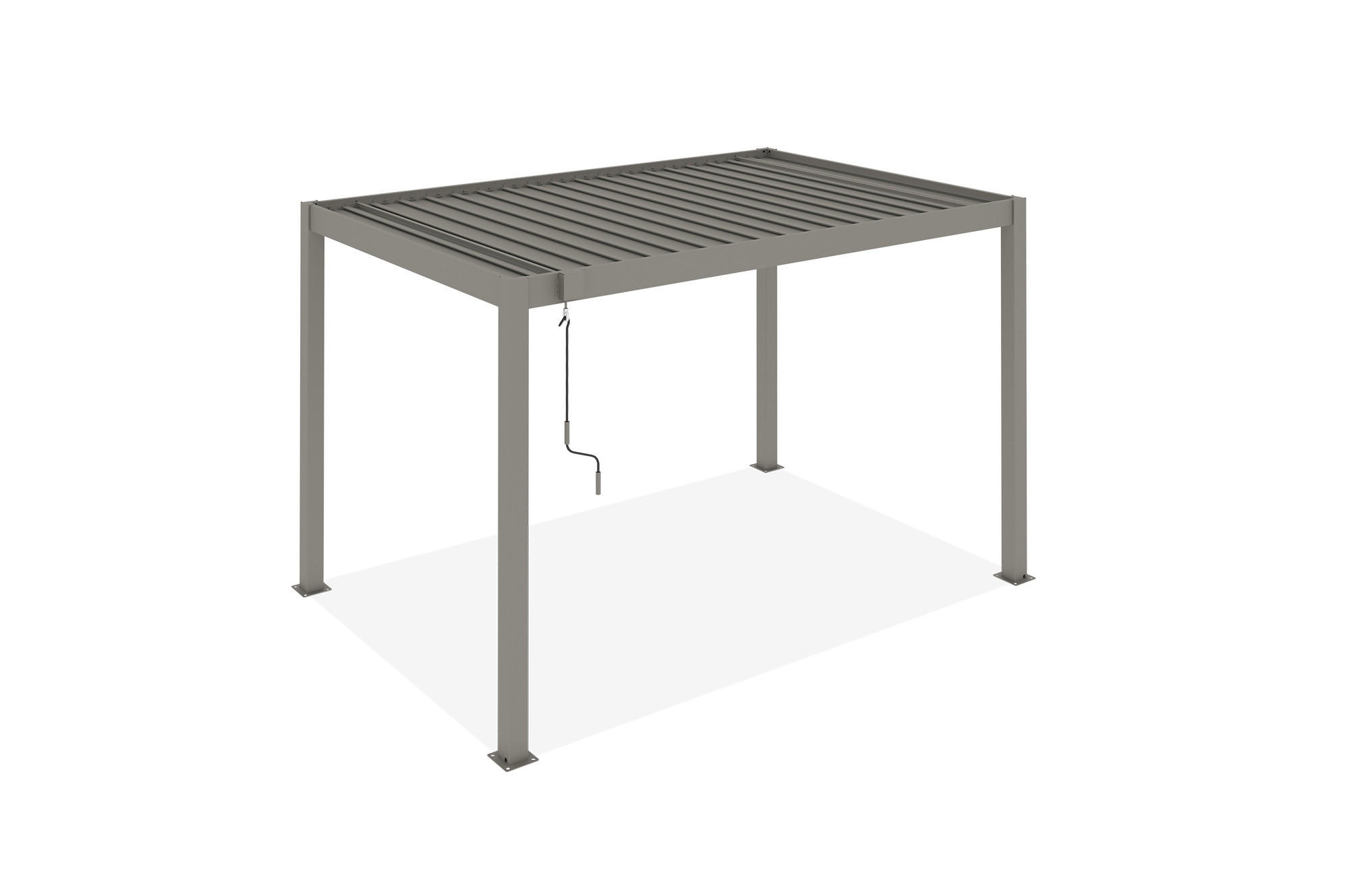 PERGOLA BIOKLIMATISCHE SELBSTTRAGENDE Piana Taupe 3x2m Aluminium - Taupe, Metall (304/218/196cm) - Cazeboo