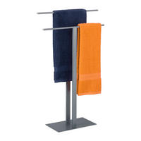 HANDTUCHSTÄNDER - Grau, Metall (50/82/19cm) - Relaxdays