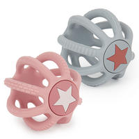 BEISS- und Greifball Silikon Twil 2er Set - Multicolor, Kunststoff (7/7cm) - Bieco Spielwaren