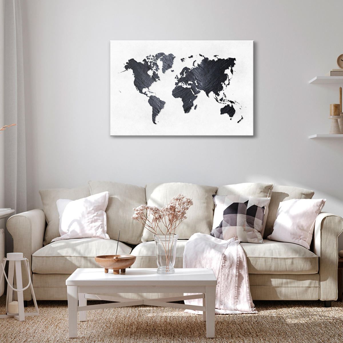 LEINWANDBILD Schwarz 120x80 cm - Multicolor, Holz (120/80cm) - LUMASOUL