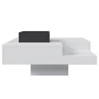 COUCHTISCH Weiß Schwarz mit herausnehmbarer Aufbewahrungsbox - Weiß, Metall (72/72/24cm)
