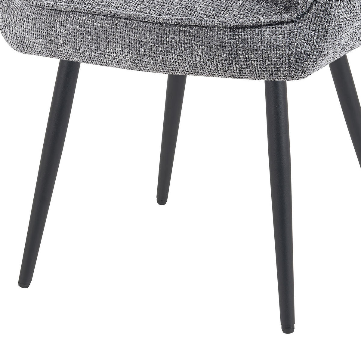 ESSZIMMERSTUHL Mika-Miro - Schwarz/Grau, Textil/Metall (59/84/66cm) - DUBI Möbel