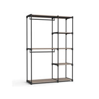 KLEIDERSCHRANK BRAZZAVILLE - Taupe, Kunststoff (124/182/43cm) - Hansiro