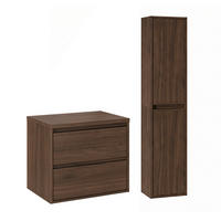KOUPELNOVÝ NÁBYTEK 60cm Edmé 2er-Set Dřevo - hnědá, kompozitní dřevo (60/52.2/46cm) - Petits-meubles