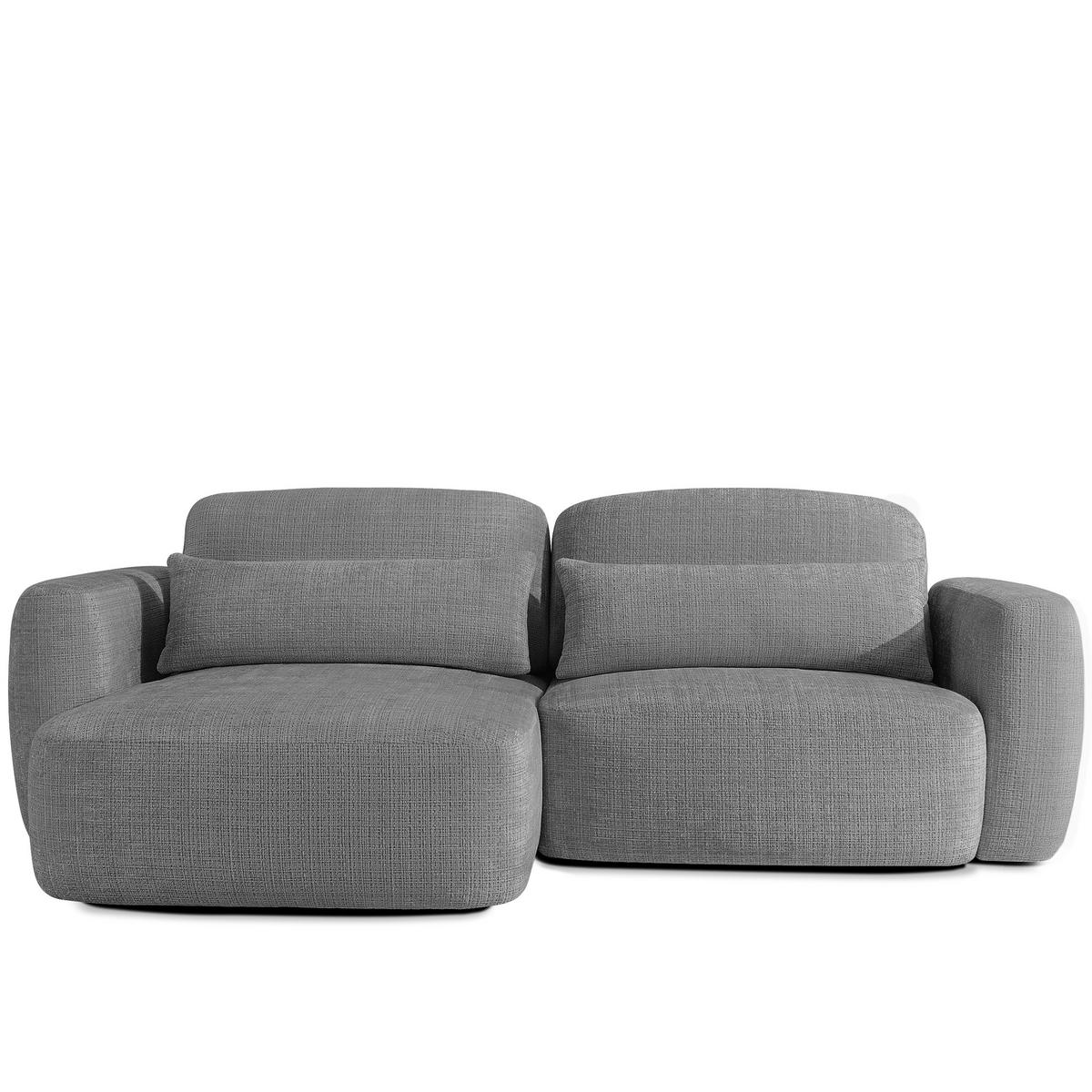 SITZGARNITUR ELOSA - Dunkelgrau, Holz/Textil (245/85/165cm) - KONSIMO®