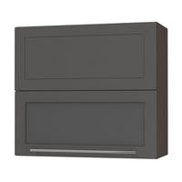 KÜCHENHÄNGESCHRANK Kvantum W8BS/80 Graphit Matt / Lava Matt 80 / 32,5 / 72cm - Dunkelgrau/Graphitfarben, Holz/Holzwerkstoff (80/72/32.5cm) - Feldmann-Wohnen