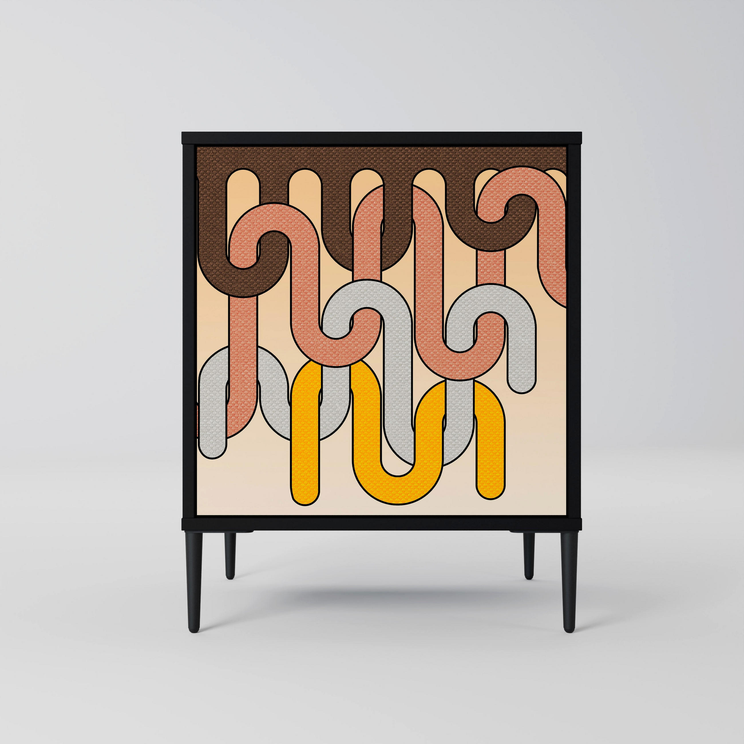 SpaceRebels Sideboard Schwarz 57.5x72.5x42 cm