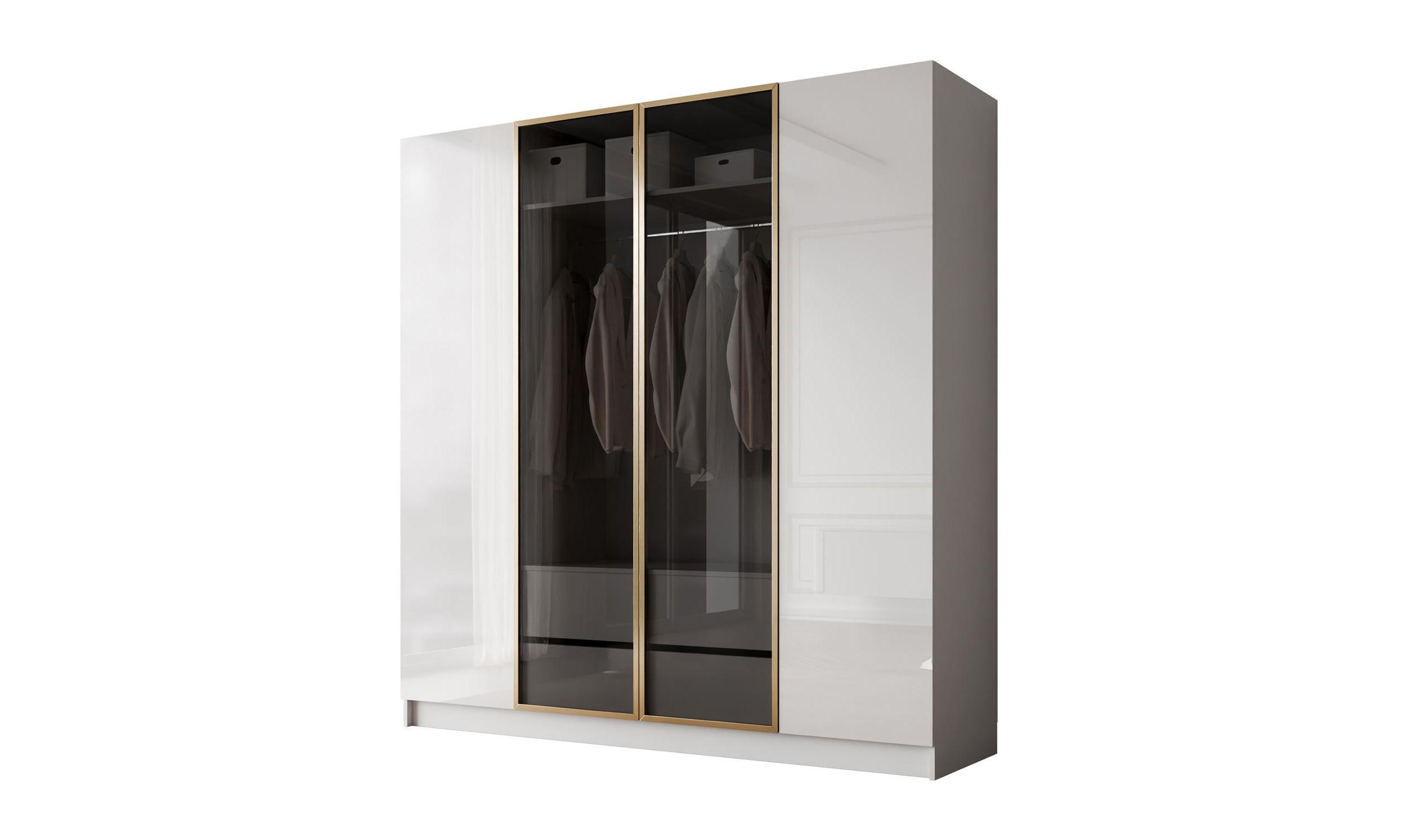 Lookway Kleiderschrank Weiß 200x210x57 cm
