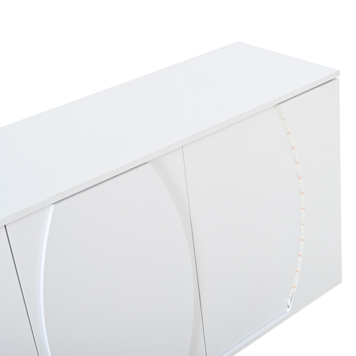SIDEBOARD Weiß 150/40/70 cm - Weiß, Holzwerkstoff (150/70/40cm) - PANGIVO