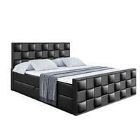 BOXBETT ZAFIRA - 180x200 - H4 - Schwarz Hochglanz - Schwarz Hochglanz, Holzwerkstoff (180/200cm) - ALTDECOR