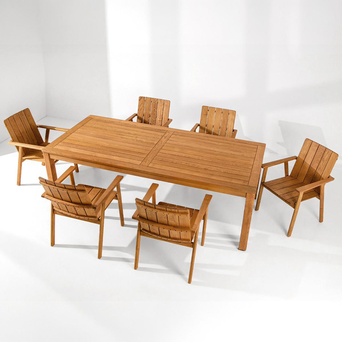 GARTEN ESSGRUPPE ORTUS, Gartenmöbel-Set, 7-er Set - Braun, Holz - KONSIMO®