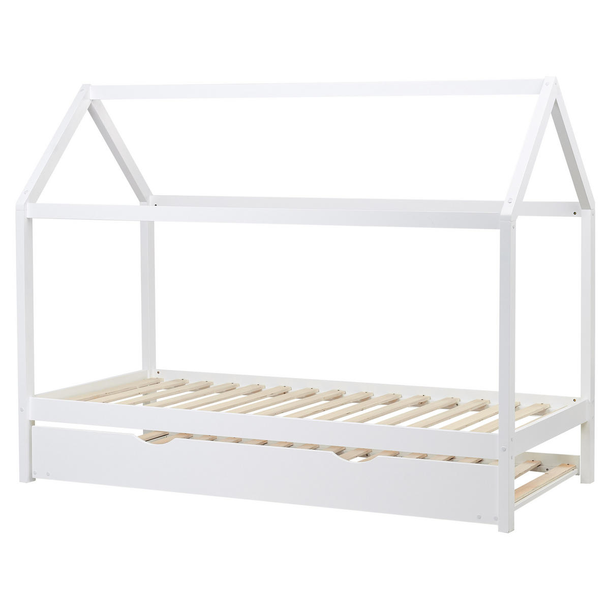 KINDERBETT 90/200 cm Weiß Crillon - Weiß, Holz (90/200cm) - Beliani