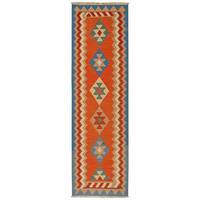 LÄUFER Gashgai Kelim Rot 298/88 cm Schurwolle - Rot, Textil (88/298cm) - Looma