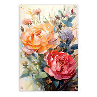 GARTEN-POSTER 60x90 cm Gartendeko: Vintage Blumen - Multicolor, Kunststoff (60/90/2cm) - artissimo