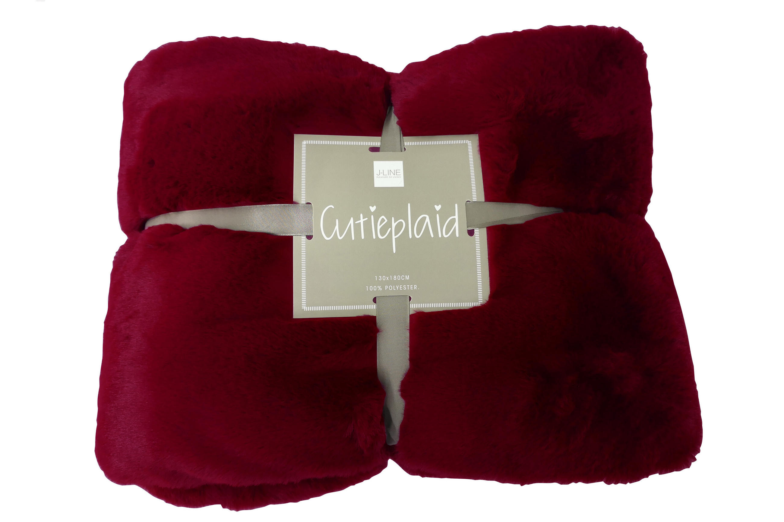 PLAID CUTIE - Textilwaren - Rot - 180/130/3 cm - Rot, Textil (130/180cm) - J-Line