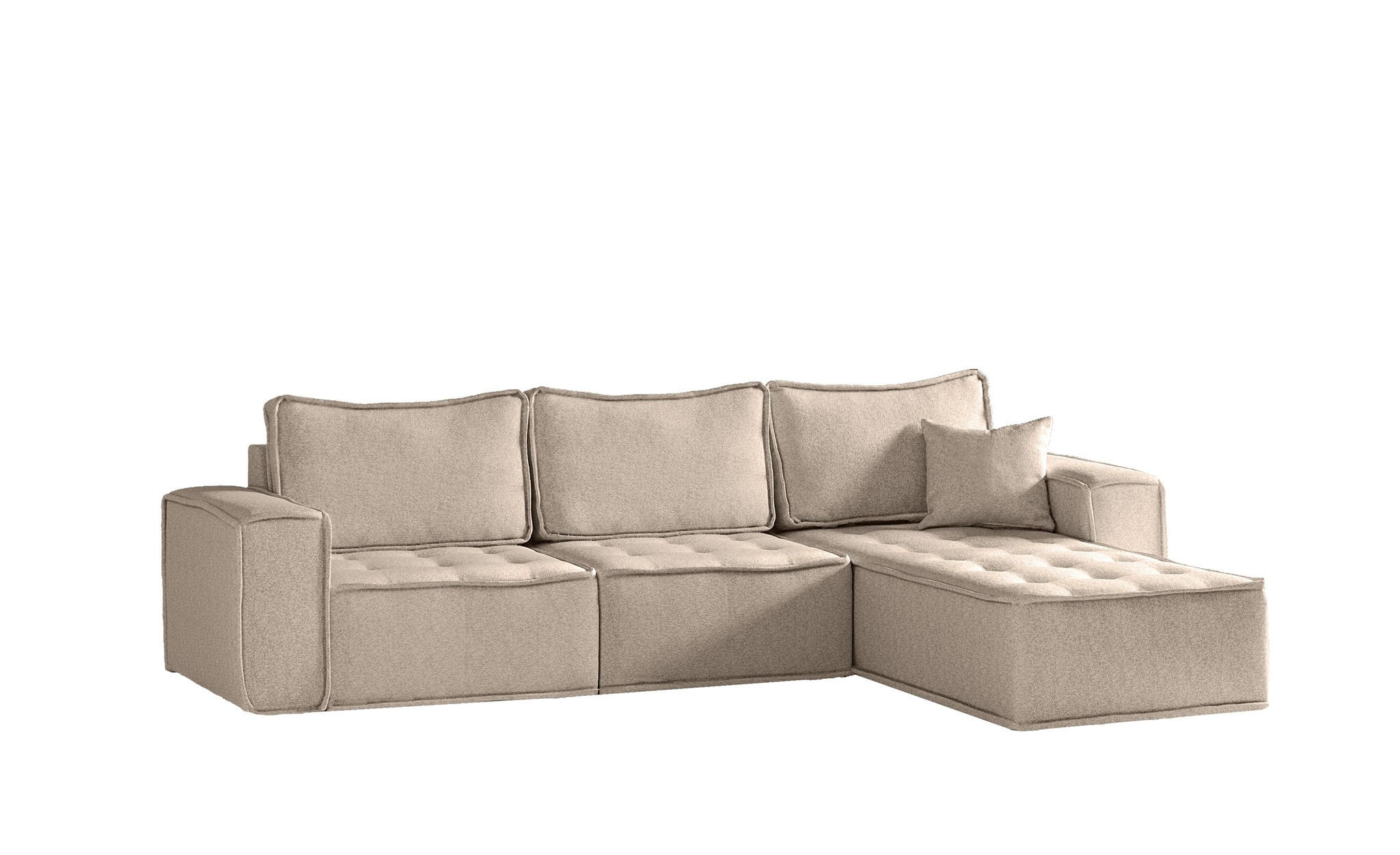 Fun Möbel Ecksofa Hellbraun 292x192 cm