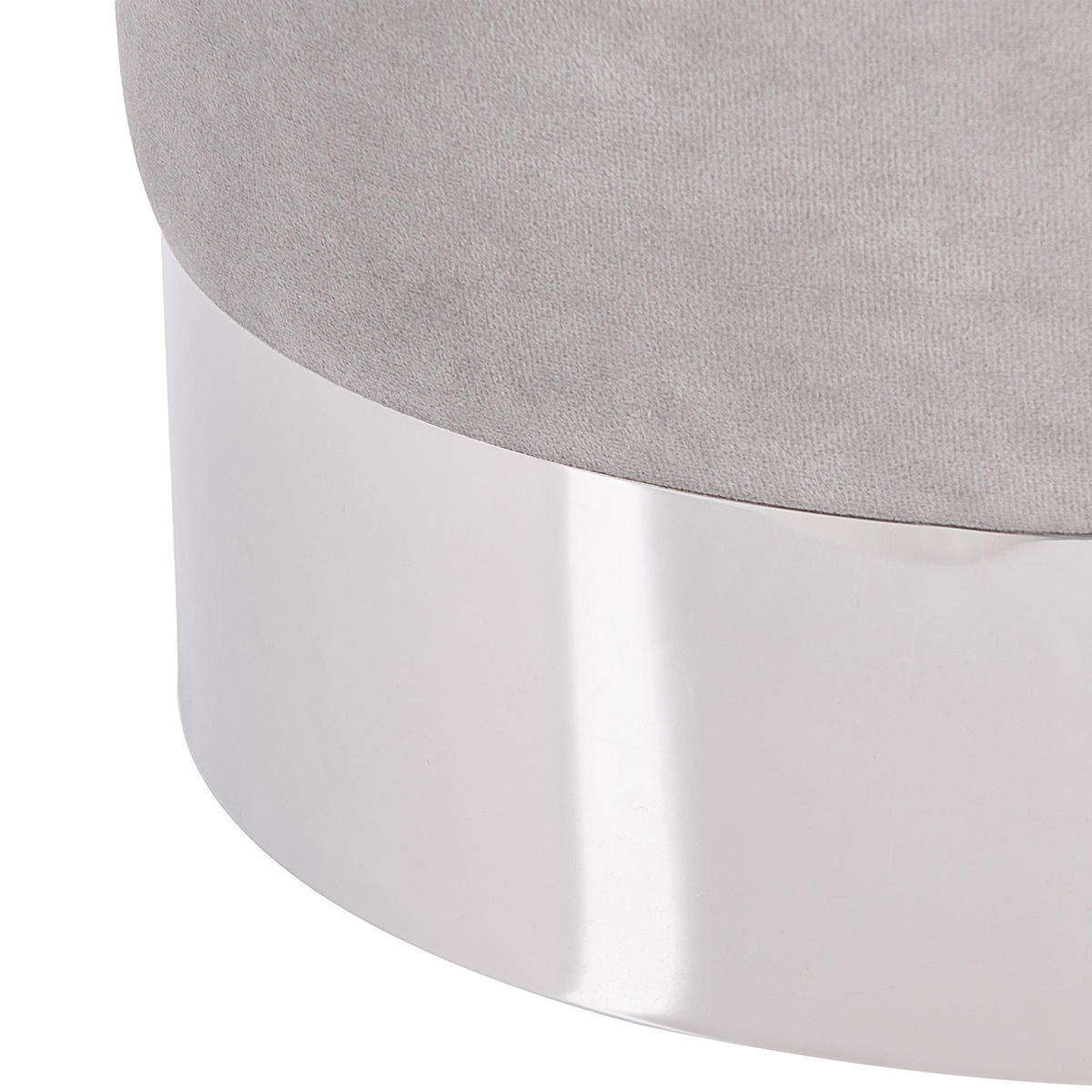 POUF Brigitte 36/36/44 cm - Grau, Textil (36/44/36cm) - Beliani