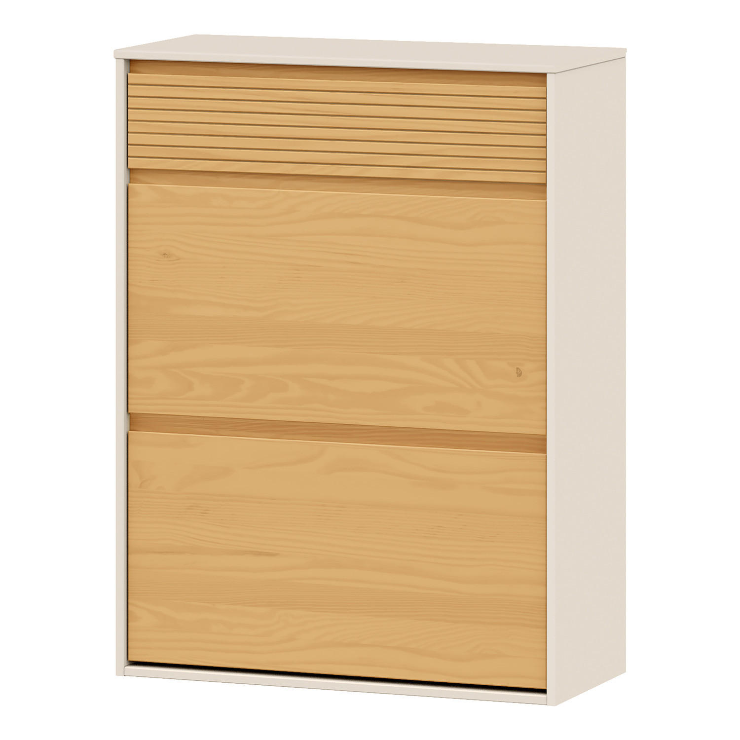 MASSIVE SCHUHKOMMODE - Pinie / Kaschmir - Kaschmir/Pinienfarben, Holz (80/106/35cm) - home24